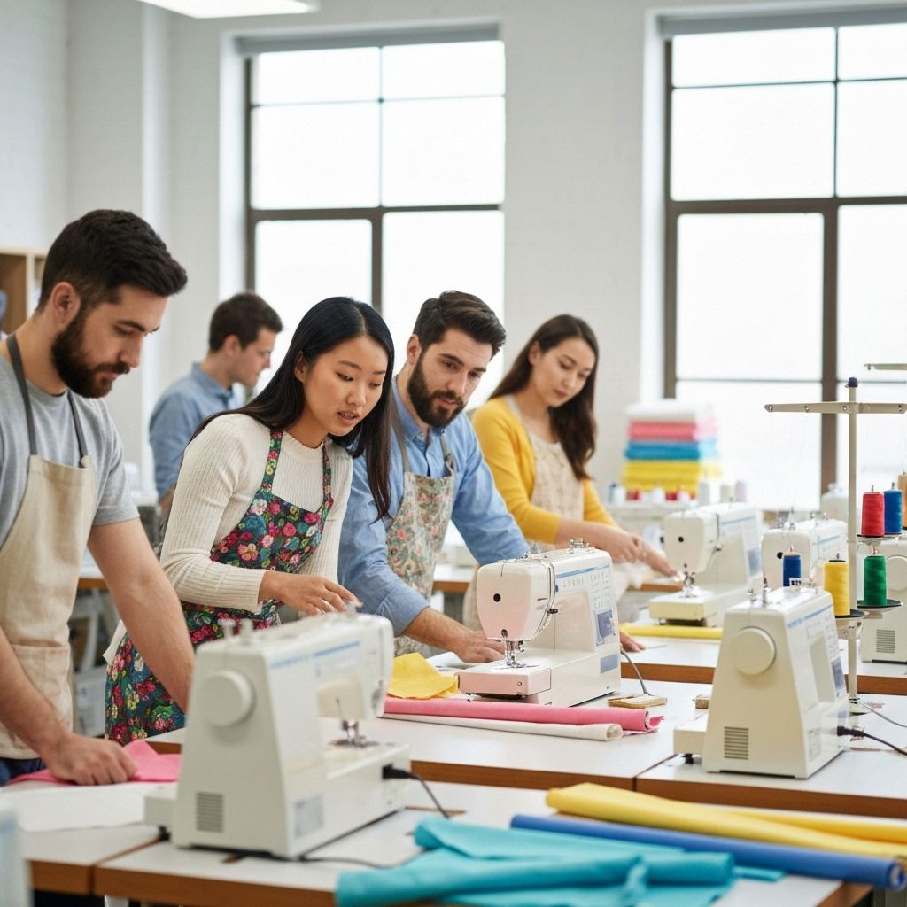Sewing class in session